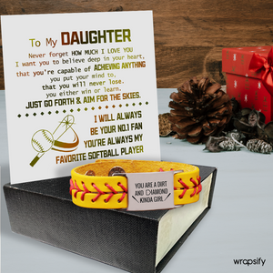 Softball Bracelet - Softball - To My Daughter - You're Capable Of Achieving Anything - Gbzk17027