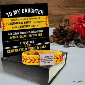Softball Bracelet - Softball - To My Daughter - I Love You To The Center-field Fence And Back - Gbzk17029