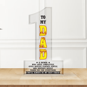 Crystal Plaque - Softball - To My Dad - Thank You For Everything - Gznf18021