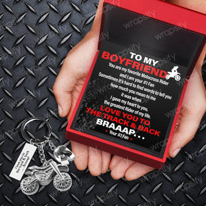 Dirt Bike Helmet Keychain - Biker - To My Boyfriend - The Greatest Rider Of My Life - Gkey12003