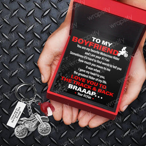 Dirt Bike Helmet Keychain - Biker - To My Boyfriend - The Greatest Rider Of My Life - Gkey12003