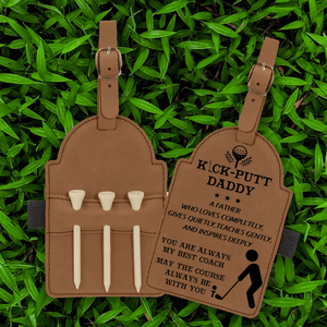 Leather Golf Tee Holder - Golf - To My Dad - May The Course Always Be With You - Gal18001