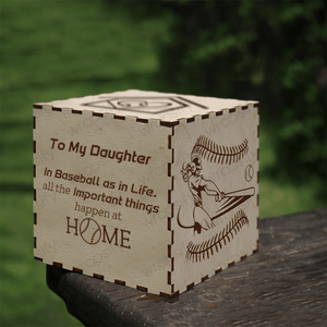 Light Up Message Box - Softball - To My Daughter - All The Important Things Happen At Home - Gyl17003