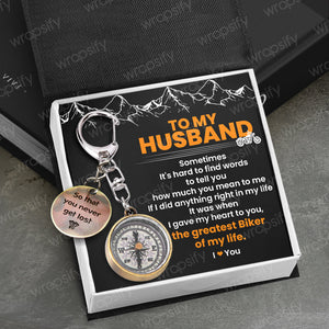 Mini Compass - Biker - To My Husband - The Greatest Biker Of My Life - Gkez14001