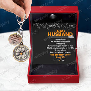 Mini Compass - Biker - To My Husband - The Greatest Biker Of My Life - Gkez14001