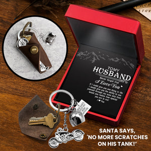 Personalized Classic Bike Keychain - To My Husband - Ride Safe I Need You Here With Me - Gkt14001