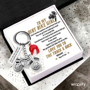 Dirt Bike Helmet Keychain - Biker - To My Dirt Bike Girl - I Gave My Heart To You - Gkey13002
