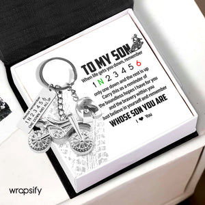 Dirt Bike Helmet Keychain - Biker - To My Son - Just Believe In Yourself - Gkey16003