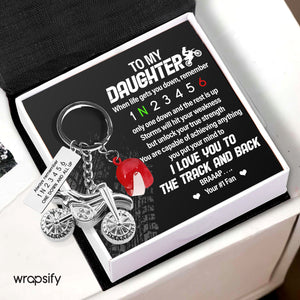 Dirt Bike Helmet Keychain - Biker - To My Daughter - I Love You To The Track & Back - Gkey17001