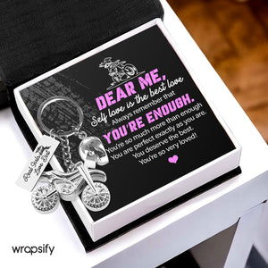 Dirt Bike Helmet Keychain - Biker - To Myself - Always Remember That You’re Enough - Gkey34002