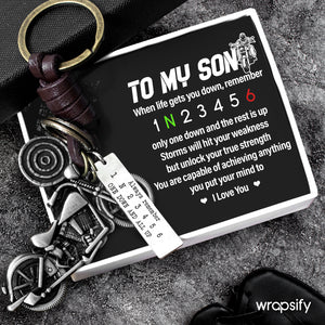 Motorcycle Keychain - Biker - To My Son - Unlock Your True Strength - Gkx16018