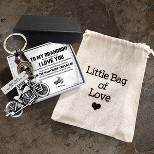 Motorcycle Keychain - Biker - To My Grandson - Never Forget That I Love You - Gkx22001