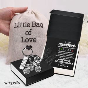 Dirt Bike Helmet Keychain - Biker - To My Daughter - I Love You To The Track & Back - Gkey17001