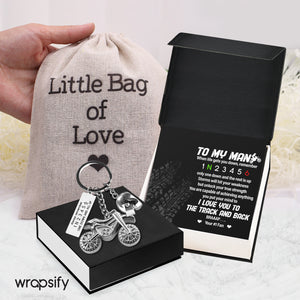 Dirt Bike Helmet Keychain - Biker - To My Man - I Love You To The Track & Back - Gkey26002