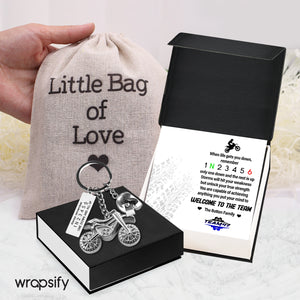 Dirt Bike Helmet Keychain - Biker - Welcome To The Team - Gkey16004