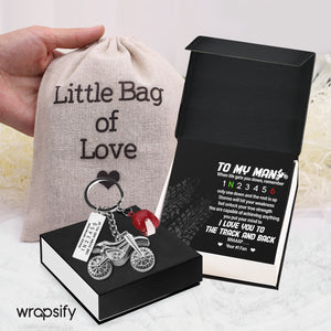 Dirt Bike Helmet Keychain - Biker - To My Man - I Love You To The Track & Back - Gkey26002