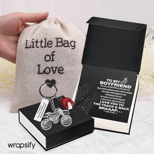 Dirt Bike Helmet Keychain - Biker - To My Boyfriend - I Will Be There Right Beside You - Gkey12006