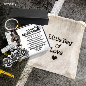 Motorcycle Keychain - Biker - To My Grandson - Just Believe In Yourself - Gkx22004