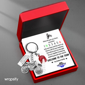 Dirt Bike Helmet Keychain - Biker - Welcome To The Team - Gkey16004