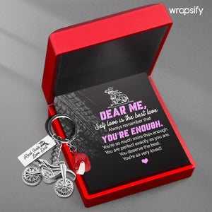 Dirt Bike Helmet Keychain - Biker - To Myself - Always Remember That You’re Enough - Gkey34002