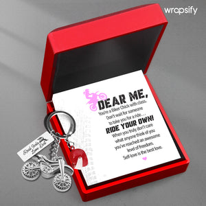 Dirt Bike Helmet Keychain - Biker - To Myself - Self-love Is The Best Love - Gkey34001