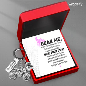 Dirt Bike Helmet Keychain - Biker - To Myself - Self-love Is The Best Love - Gkey34001