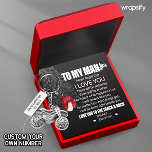 Personalized Dirt Bike Helmet Keychain - Biker - To My Man - I Will Always Love You - Gkey26009