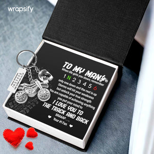 Dirt Bike Helmet Keychain - Biker - To My #1 Man - You Are Capable Of Achieving Anything - Gkey26007
