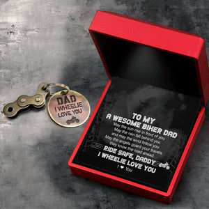 Motocross Keychain - Biker - To My Awesome Dad - I Wheelie Love You - Gkbf18009