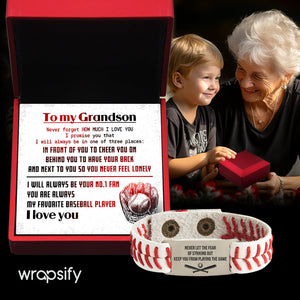 Personalized Baseball Bracelet - Baseball - To My Grandson - Never Forget How Much I Love You - Gbzj22001