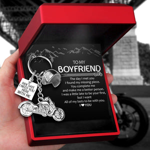 Personalized Classic Bike Keychain - To My Boyfriend - All Of My Lasts To Be With You - Gkt12002