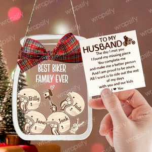 Personalized Motorcycle Ornament - Biker - To My Husband - The Day I Met You I Found My Missing Piece - Gam14002