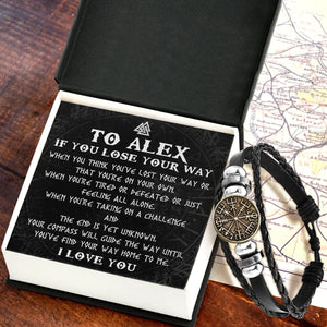 Personalized Viking Compass Bracelet - Viking - To My Viking - I Love You - Gbla26001