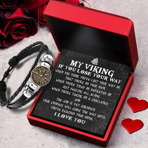 Personalized Viking Compass Bracelet - Viking - To My Viking - I Love You - Gbla26001
