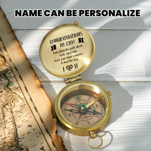 Personalized Engraved Compass - Family - To My Daughter - Congratulations - Gpb17017
