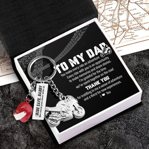 Superbike Helmet Keychain - Biker - To My Dad - I'm Grateful For The Time We've Spent Together On The Road - Gkwg18002