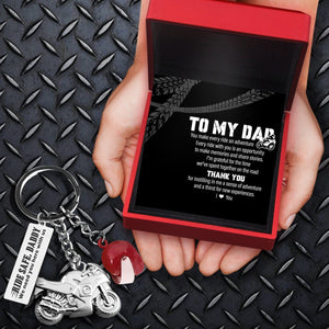Superbike Helmet Keychain - Biker - To My Dad - I'm Grateful For The Time We've Spent Together On The Road - Gkwg18002
