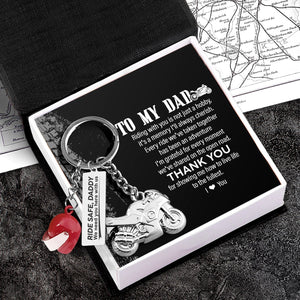 Superbike Helmet Keychain - Biker - To My Dad - Thank You For Showing Me How To Live Life To The Fullest - Gkwg18005