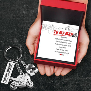 Superbike Helmet Keychain - Biker - To My Man - The Greatest Rider Of My Life - Gkwg26005