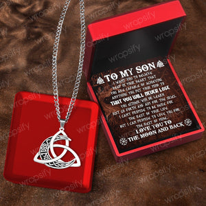 Triple Moon Necklace - Viking - To My Viking Son - I Can Promise To Love You For The Rest Of Mine - Gnya16002