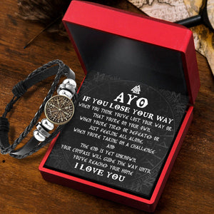 Unlock His Heart - Personalized Viking Compass Bracelets - Gbla26001