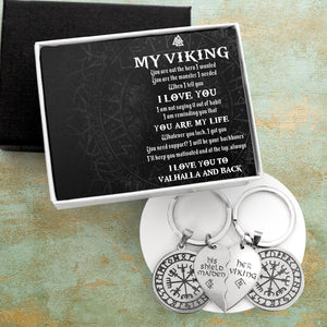 Viking Compass Couple Keychains - My Viking - You Are My Life - Gkdl26001