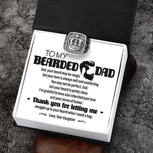 Vintage Crown Ring - Beard - To My Bearded Dad - Thank You For Letting Me - Grd18011