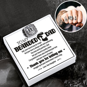 Vintage Crown Ring - Beard - To My Bearded Dad - Thank You For Letting Me - Grd18011