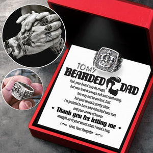 Vintage Crown Ring - Beard - To My Bearded Dad - Thank You For Letting Me - Grd18011