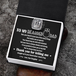 Vintage Crown Ring - Beard - To My Bearded Dad - You've Always Been My Hero - Grd18012