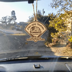 Wooden Ornament Car Accessories - Baseball - To My Man - Drive Safely - Gap26004