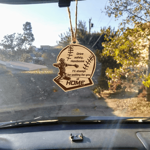 Wooden Ornament Car Accessories - Baseball - To My Man - I'll Always Be Waiting For You At Home - Gap26006