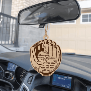 Wooden Ornament Car Accessories - Baseball - To My Man - You Caught My Heart - Gap26003