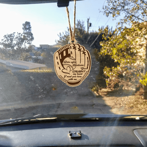 Wooden Ornament Car Accessories - Baseball - To My Man - You Caught My Heart - Gap26003